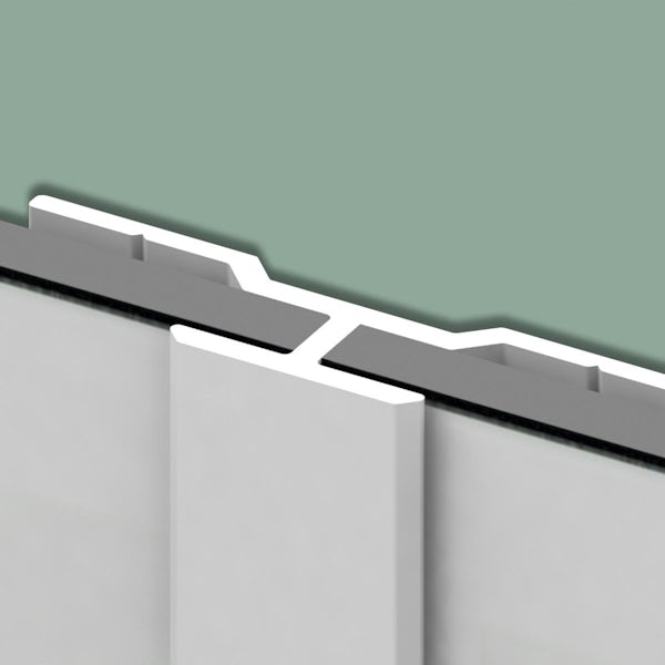 Kinewall white H shaped profile for mounting 2 panels together