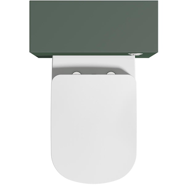 The Bath Co. Ascot green back to wall unit and Beaumont toilet with soft close seat