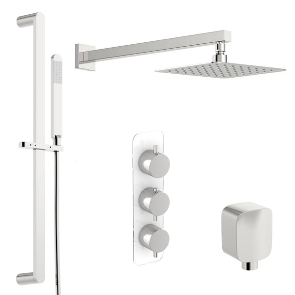 Mode Austin thermostatic shower valve with slider rail and wall shower set