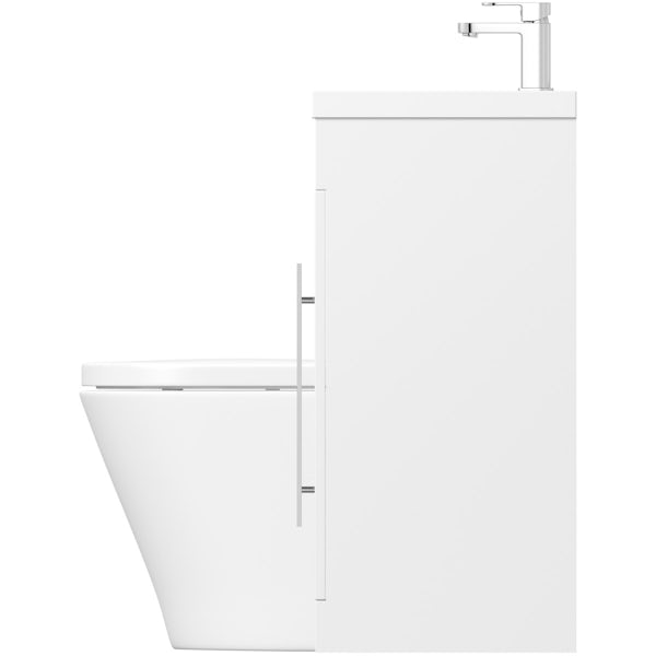 Orchard MySpace white right handed combination with contemporary back to wall toilet and seat