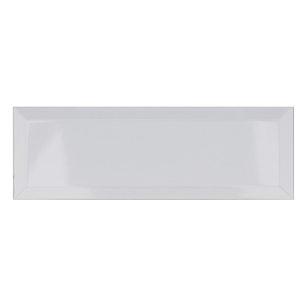 Maxi Metro white bevelled gloss wall tile 100mm x 300mm