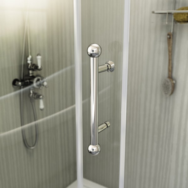 The Bath Co. Winchester traditional 6mm pivot shower door
