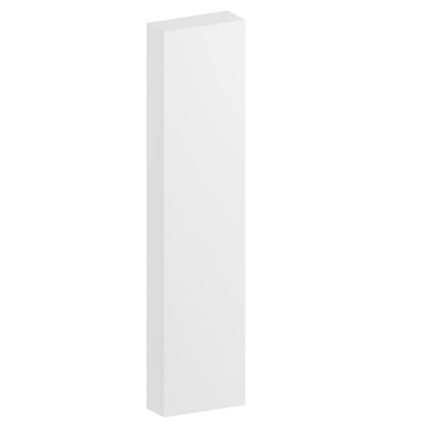Slimline white wall hung cabinet 1250 x 300mm