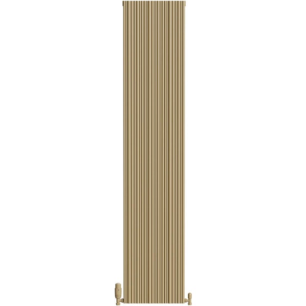 The Heating Co. Quebec vertical matt bronze aluminium radiator