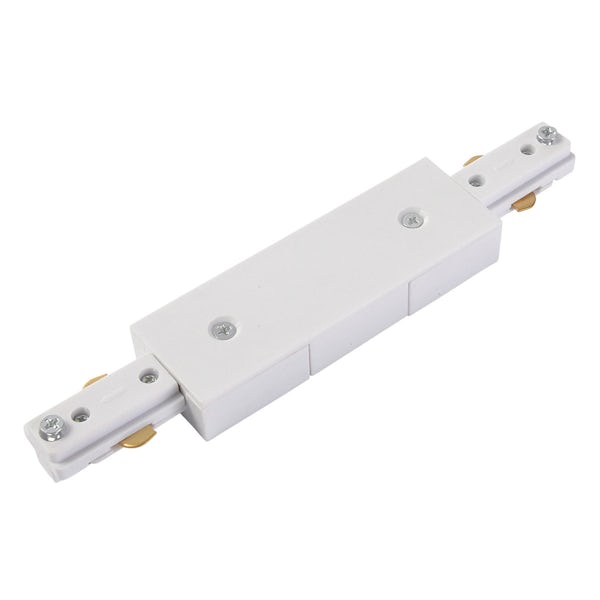 Forum Lyra 240V white single circuit track double live end connector