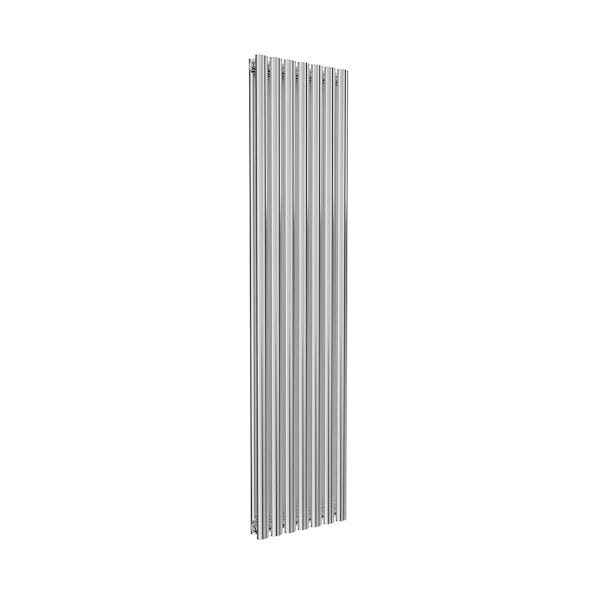 Reina Neval polished double vertical aluminium designer radiator