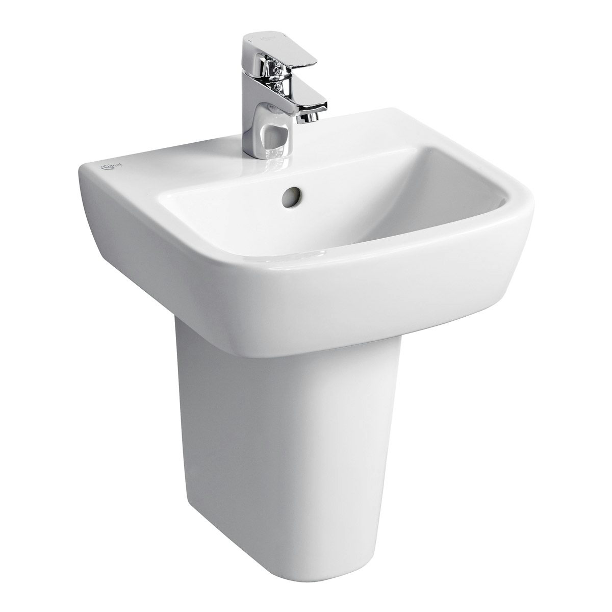 Ideal Standard Tempo 1 tap hole semi pedestal basin 400mm