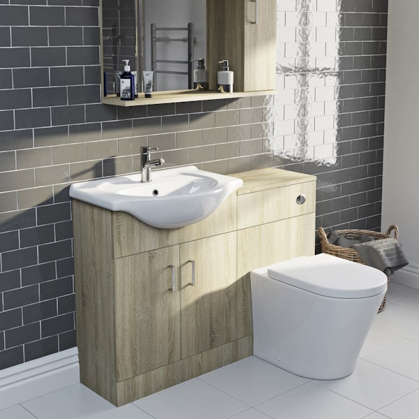 Orchard Eden oak 1140 combination with contemporary toilet and seat ...