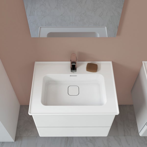 Ideal Standard Strada II white wall hung vanity unit and basin 640mm