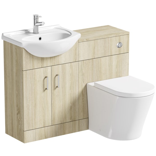 Orchard Eden oak 1040 combination with contemporary toilet and seat