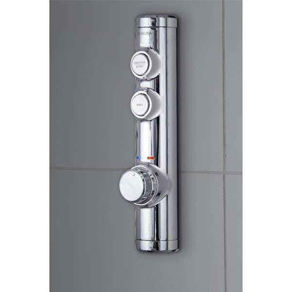 Aqualisa iSystem Smart concealed shower standard with adjustable handset