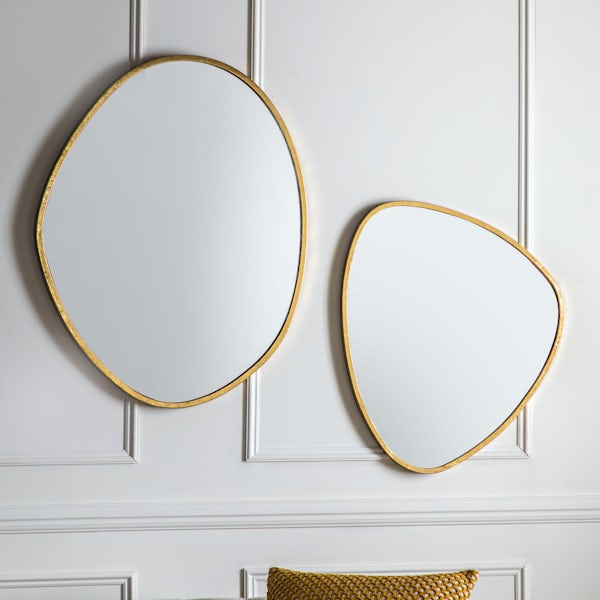 Accents Chattenden mirror in gold 900 x 700mm