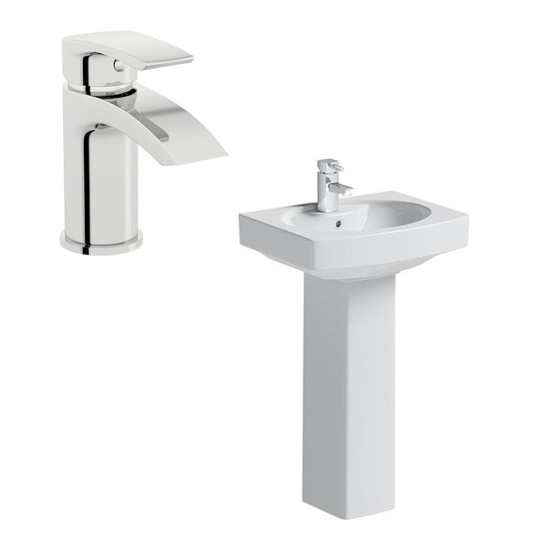 Orchard Wye full pedestal basin and basin mixer tap