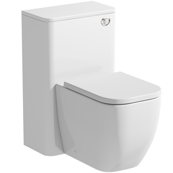 Mode Ellis white back to wall unit and toilet with soft close seat