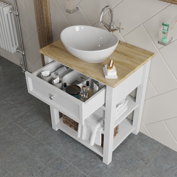 The Bath Co. Marlow 640mm washstand with countertop basin