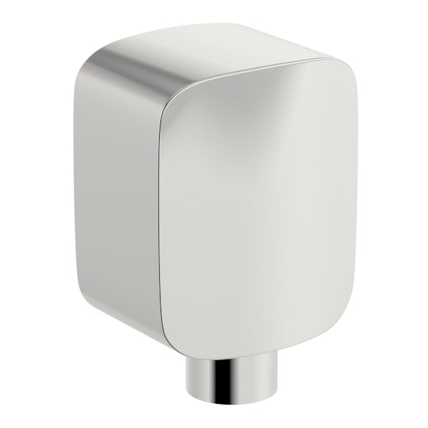 SmarTap white smart shower system with complete square ceiling shower bath set