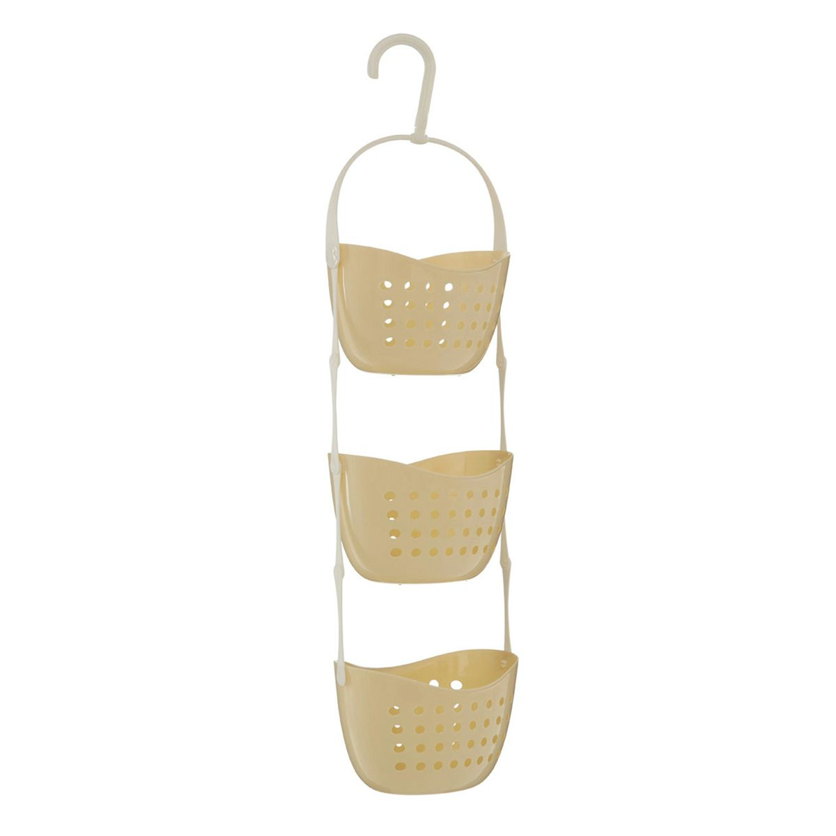 Accents Cream 3 tier hanging shower caddy