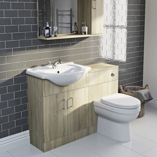 Eden oak 1140 combination with back to wall toilet and seat