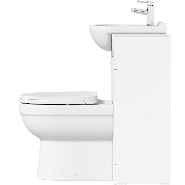 Orchard Elsdon white 1155mm combination with Eden back to wall toilet and soft close seat