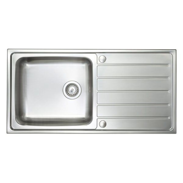 Schn Erne universal 1.0 bowl stainless steel kitchen sink with waste ...