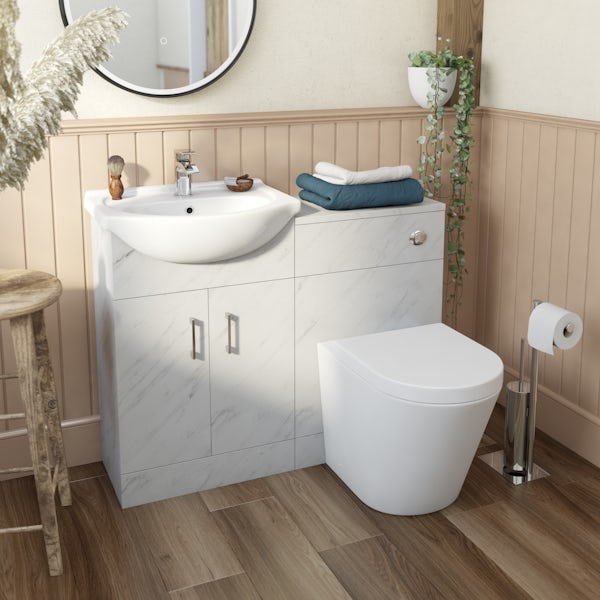 Orchard Lea marble slimline back to wall toilet unit 500mm