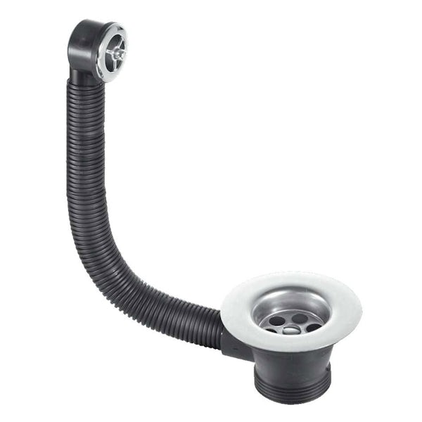 McAlpine 1½" kitchen sink and overflow with 85mm flange