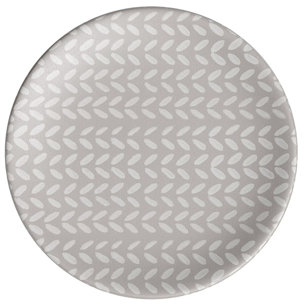 Accents ceramic grey patterned soap dish
