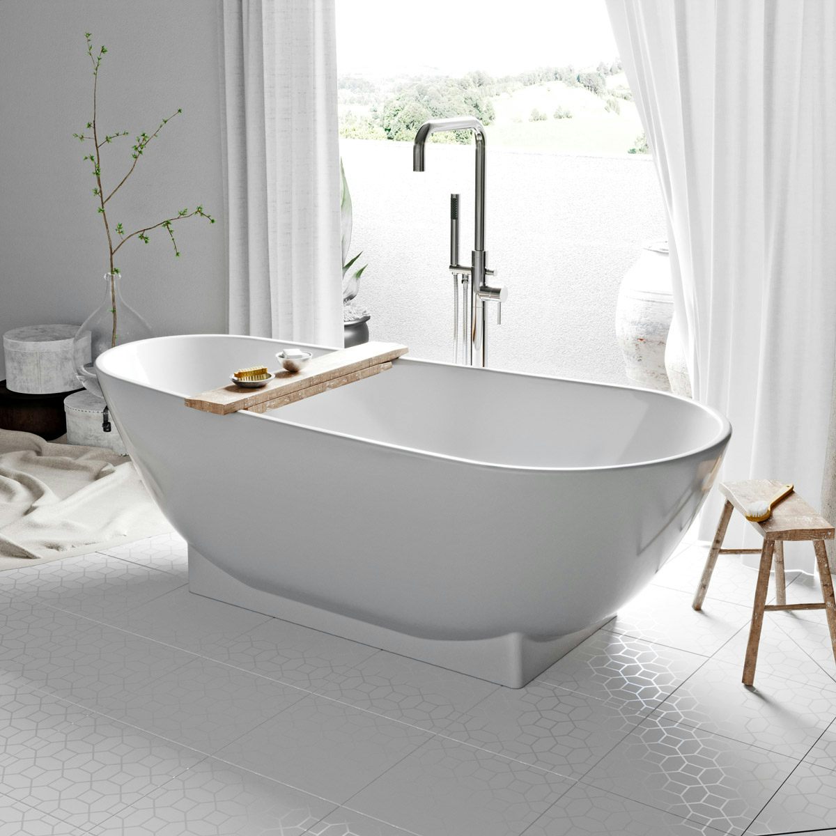 Mode Burton freestanding bath 1800 x 800 VictoriaPlum