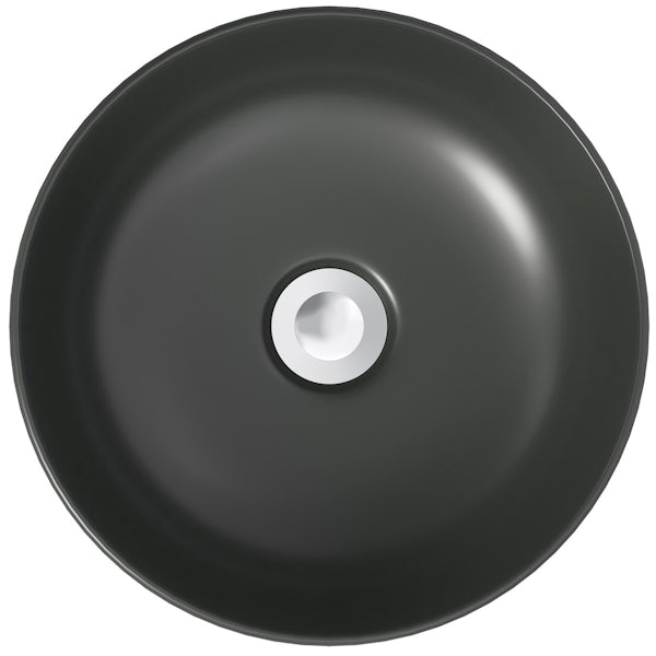 Mode Orion dark grey coloured countertop basin 355mm