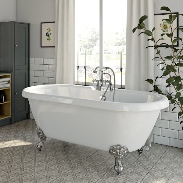 The Bath Co. Dulwich roll top bath with ball and claw feet
