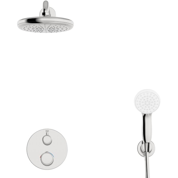 Grohe Grohtherm Perfect Shower set with Tempesta 210mm shower head and 100mm hand shower