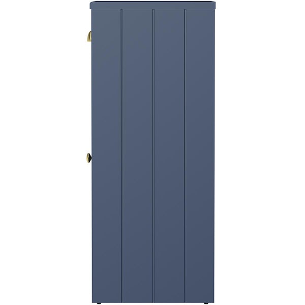 Orchard Dulwich navy storage unit 800 x 400mm - brushed brass