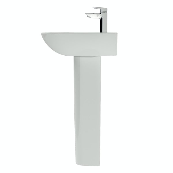 Ideal Standard Tesi 1 tap hole full pedestal bathroom basin 500mm