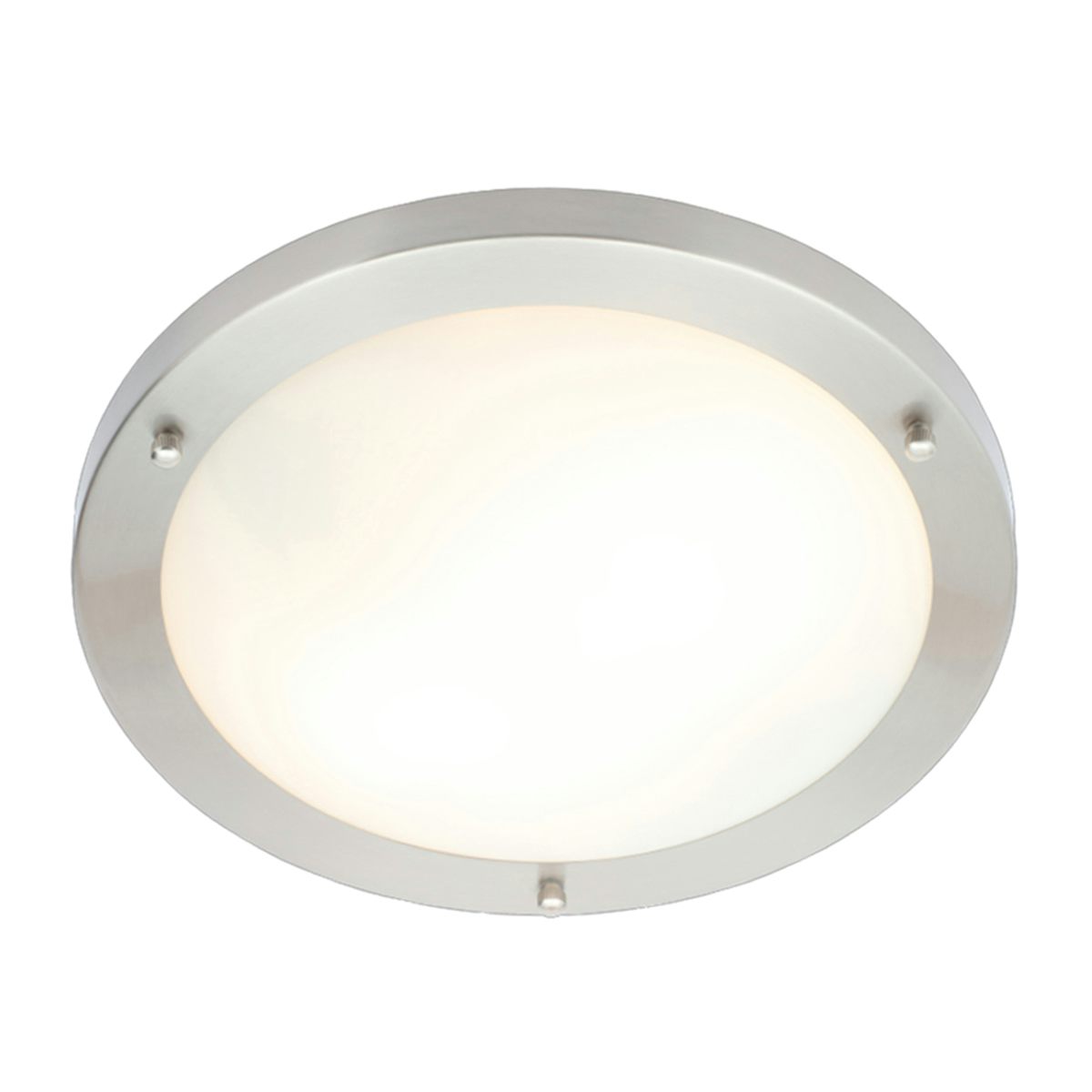 Forum Draco chrome round 2 light flush bathroom ceiling light
