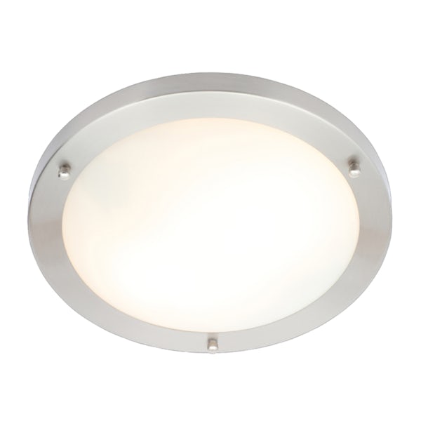 Forum Draco chrome round 2 light flush bathroom ceiling light