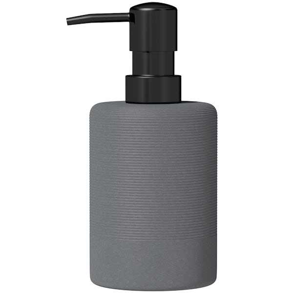 Accents dark grey soap dispenser