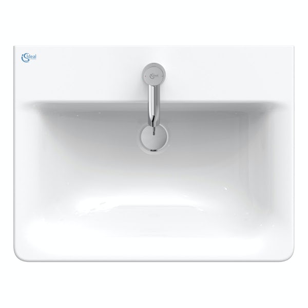 Ideal Standard Concept Cube 1 tap hole wall hung bathroom basin 600mm