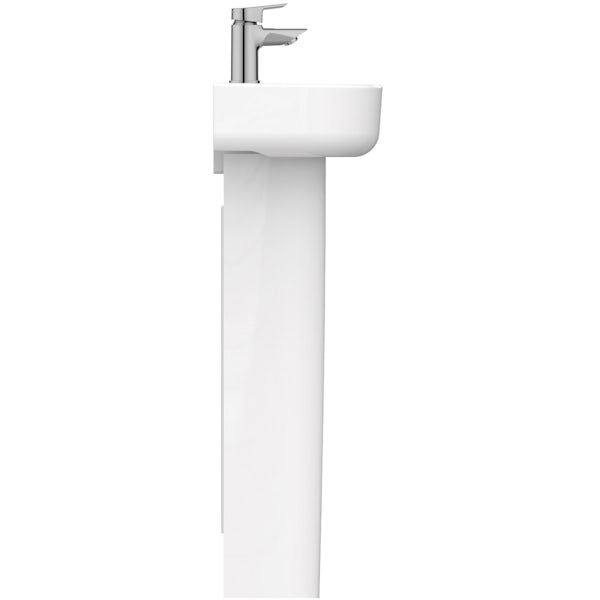 Ideal Standard Concept Space 1 tap hole left handed full pedestal basin 350mm
