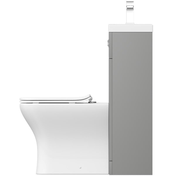 Orchard MySpace Slim stone grey combination with Derwent square toilet and soft close seat