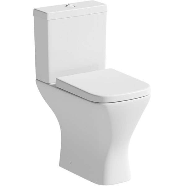 Orchard Derwent square comfort height close coupled toilet with wrapover soft close seat