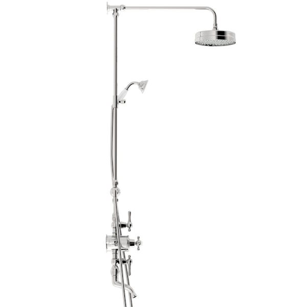 The Bath Co. Camberley rain can thermostatic exposed mixer shower and bath filler