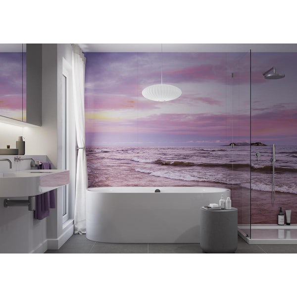 Showerwall acrylic escape shower wall panel 2400 x 896