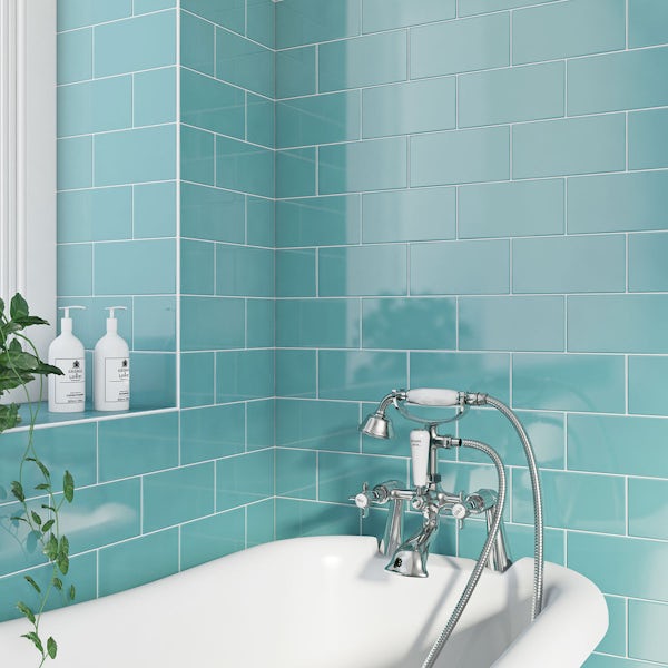 British Ceramic Tile Metro flat powder blue gloss tile ... - 600 x 600 jpeg 46kB