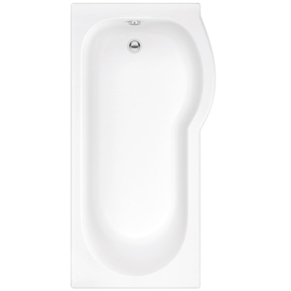 Orchard Wharfe bathroom suite with right handed P shaped shower bath 1675 x 850