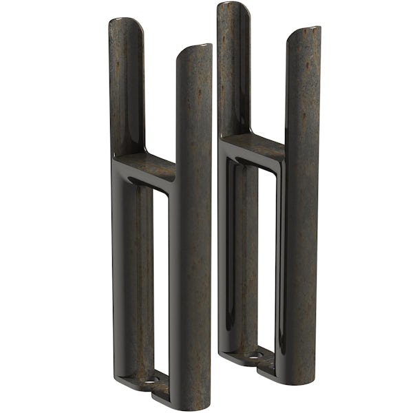 The Heating Co. Corso raw metal 3 column radiator feet