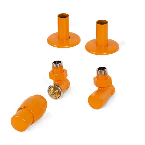 Terma Royal TRV orange angled valves