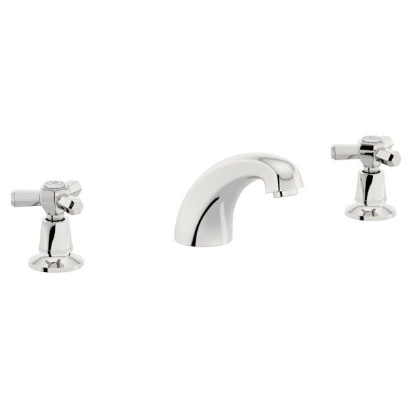 The Bath Co. Beaumont 3 hole basin mixer and bath pillar tap pack
