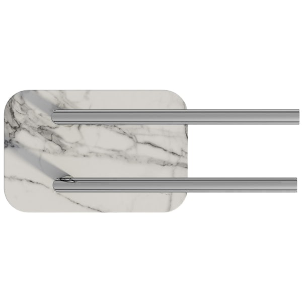 Showerdrape Athena marble double towel stand