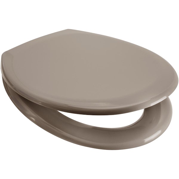 Accents universal mushroom toilet seat with soft close and quick release