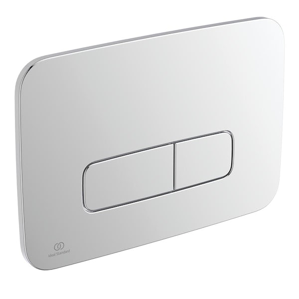 Ideal Standard Prosys 820mm height mechanical wall hung frame 150 depth with Oleas M3 chrome dual flush plate